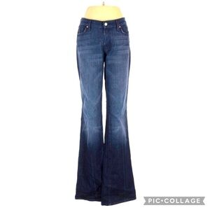 7 FAM Bootcut High Mid Rise Dark Wash Jeans